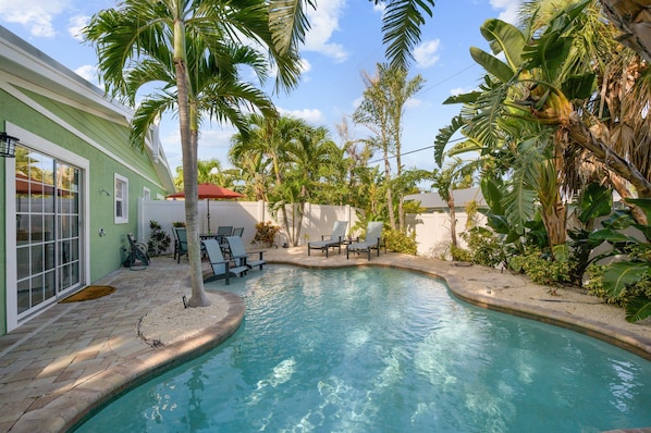 A heated pool