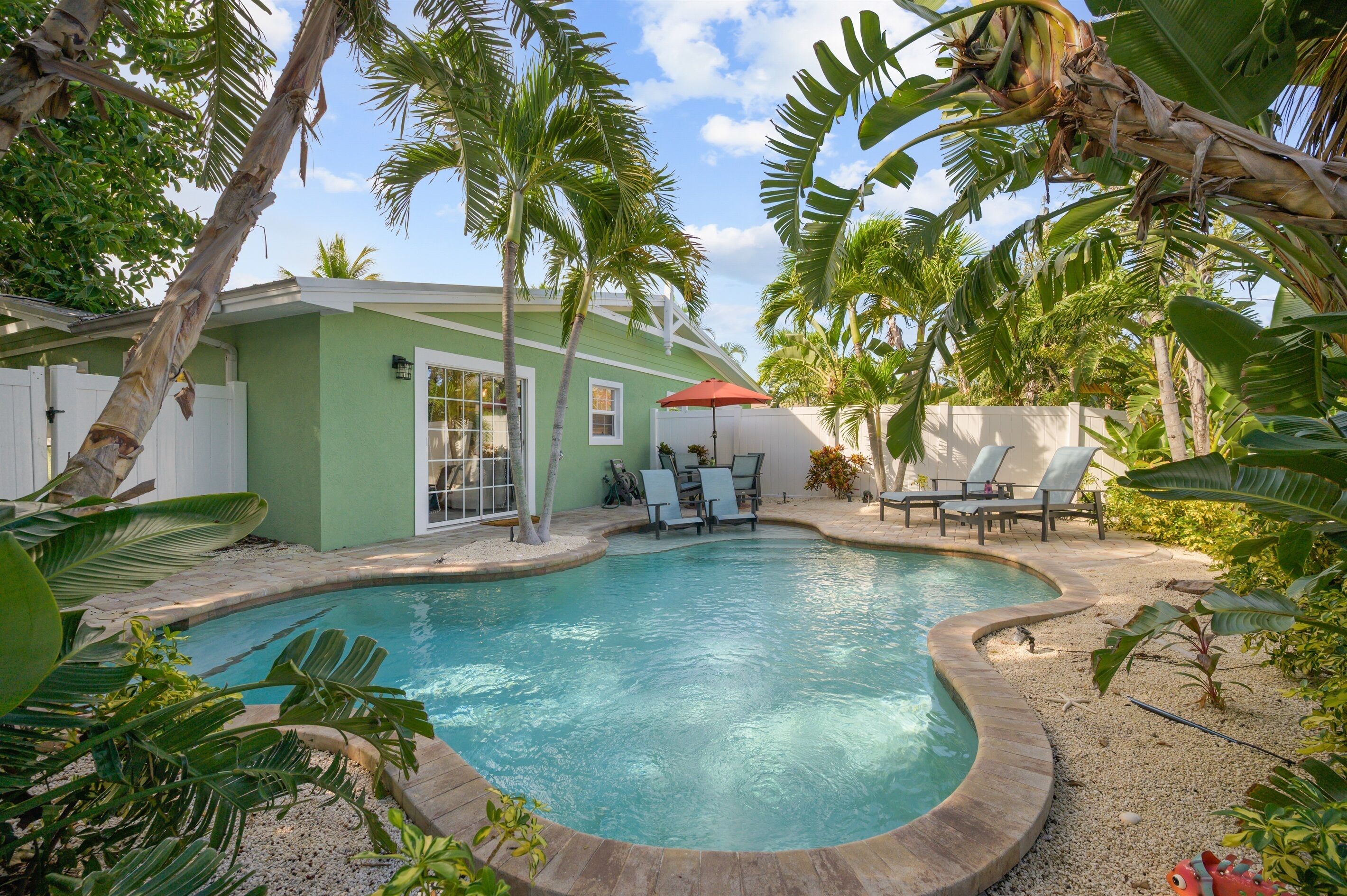 A heated pool