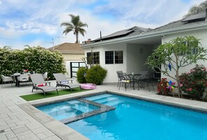 Outdoor pool, a heated pool