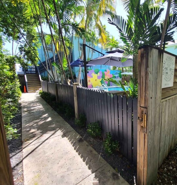 Outdoor pool, a heated pool