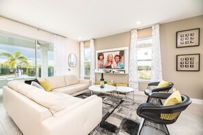 TV, ping pong - Golden Bear Oasis | 6 Bed, 5.5 Bath Villa, Private Pool, Game Room, Themed Kids' Rooms (Kissimmee)