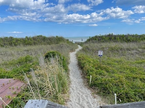På stranden