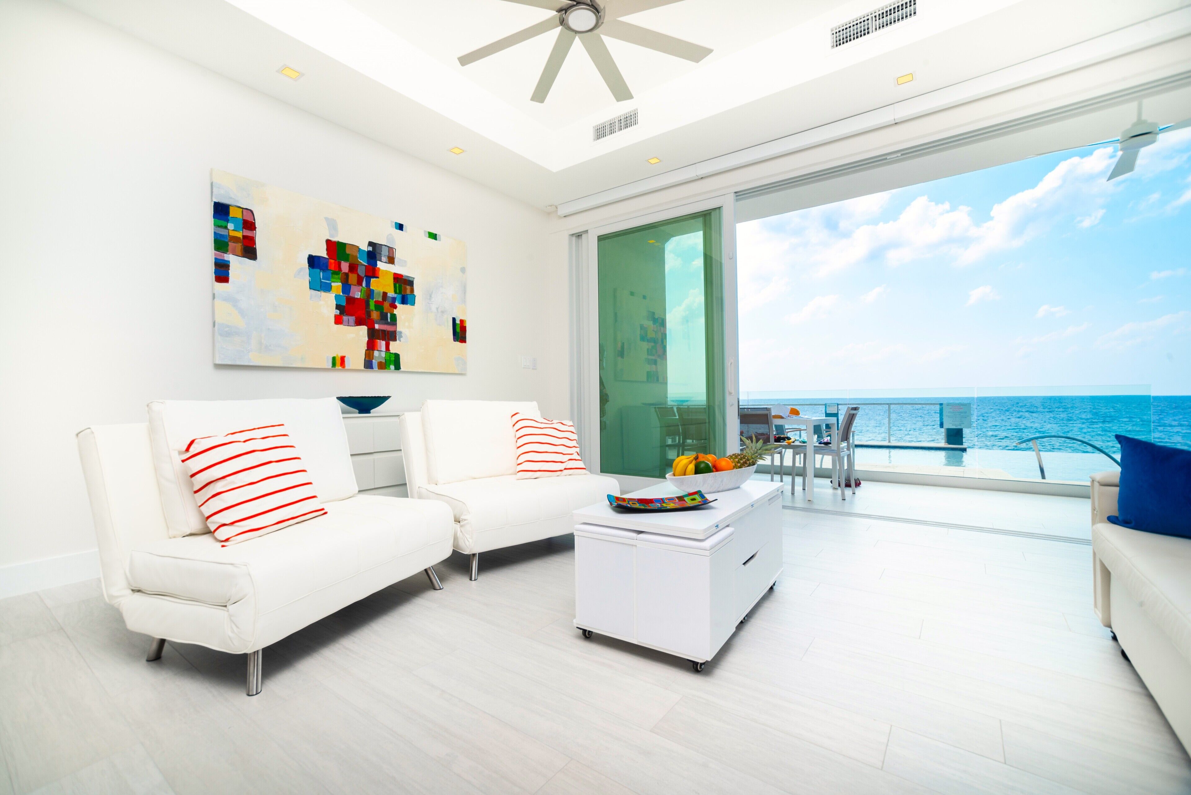 Luxury Condo, 1 King Bed with Sofa bed, Ocean View, Ground Floor | Living area | 55-inch Smart TV with cable channels, TV