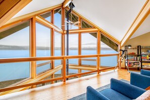 Interior - Stunning waterfront property with private beach, amazing views, and huge loft (Tahuya)