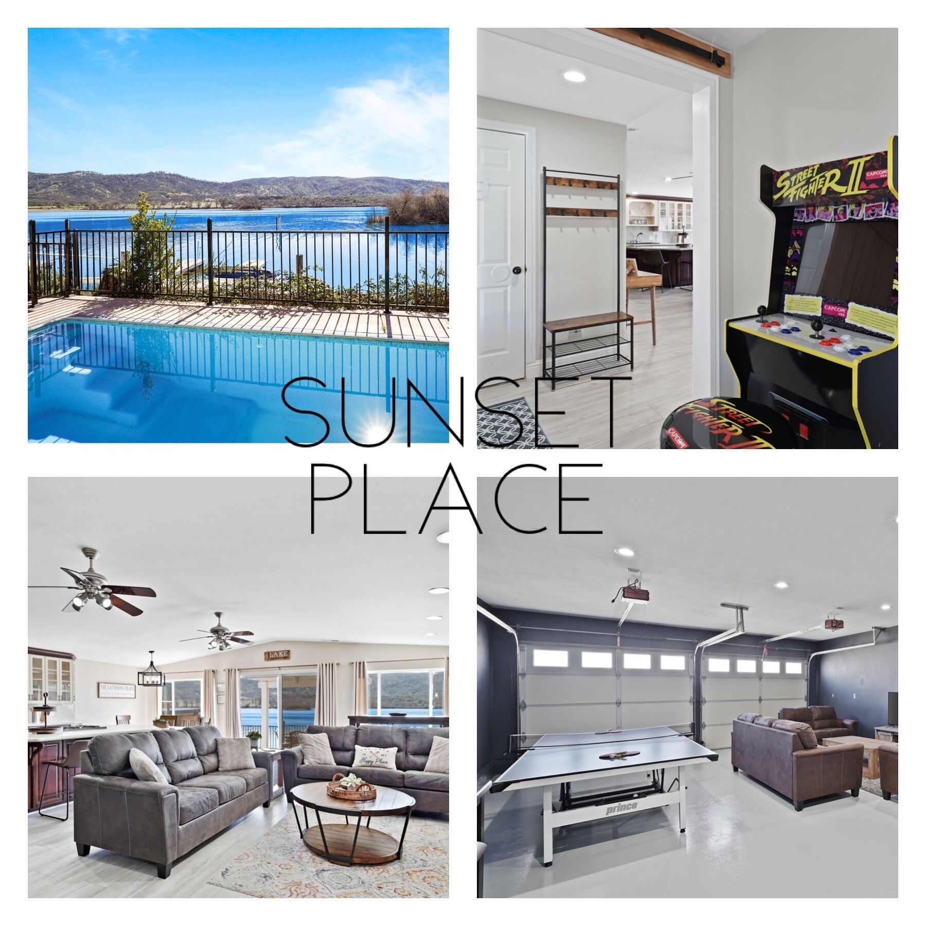 Sunset Place -Lakefront/Pool/Game Room/Pedal Boats/Kayak/FirePit