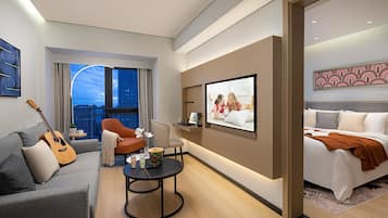 Apartamento premier, 1 quarto | Edredons de pluma, escrivaninha, espaço de trabalho para notebook