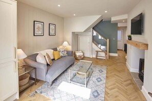 Télévision, cheminée, espaces bureaux