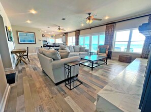 Smart TV, fireplace, DVD player