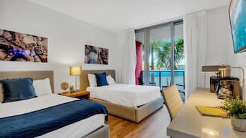 Desk, iron/ironing board, travel crib, WiFi