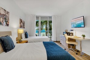 Desk, iron/ironing board, travel crib, WiFi