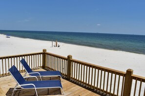 House, 4 Bedrooms | Terrace/patio - Pelicans Perch - Half Acre Private Lot Directly On The Gulf Of Mexico. The Perfect Setting For Life Long Family Memories! 4 Bedroom Home by RedAwning (Dauphin Island)