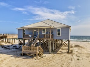 House, 4 Bedrooms | Exterior - Pelicans Perch - Half Acre Private Lot Directly On The Gulf Of Mexico. The Perfect Setting For Life Long Family Memories! 4 Bedroom Home by RedAwning (Dauphin Island)
