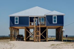 House, 5 Bedrooms | Exterior - Blue Oasis - Private Backyard Beach - Pool, Hammocks, Kayaks, Even Crab Traps So You Can Catch Dinner! 5 Bedroom Home by RedAwning (Dauphin Island)