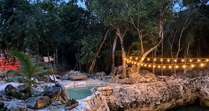 Private Cenote 18 guests luxury jungle lodge