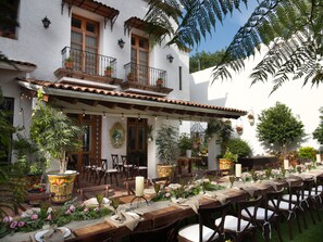 Outdoor wedding area