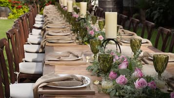 Outdoor wedding area