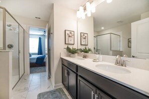 Hair dryer, towels, toilet paper