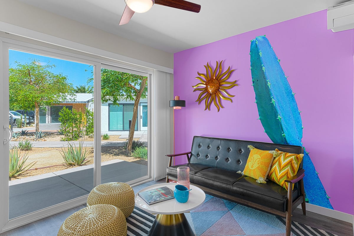 Design-Zimmer | Blick auf den Garten