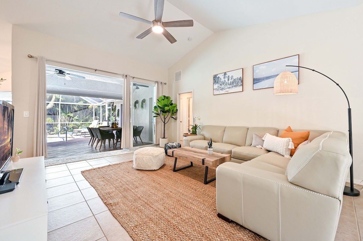 Photo 9 of Rare Find! Tropical Garden Lux Villa -heated pool and spa-12 min from the beach!
