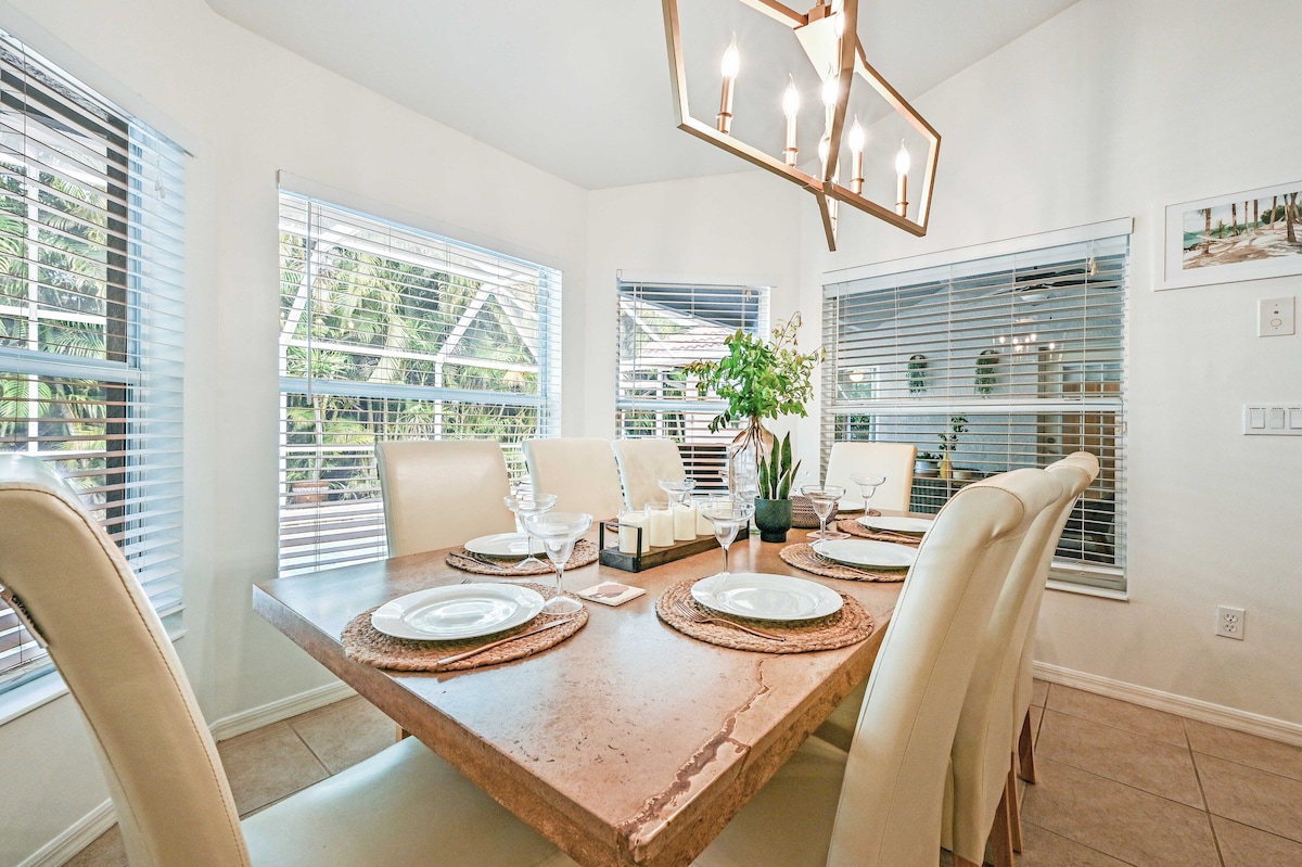 Photo 13 of Rare Find! Tropical Garden Lux Villa -heated pool and spa-12 min from the beach!