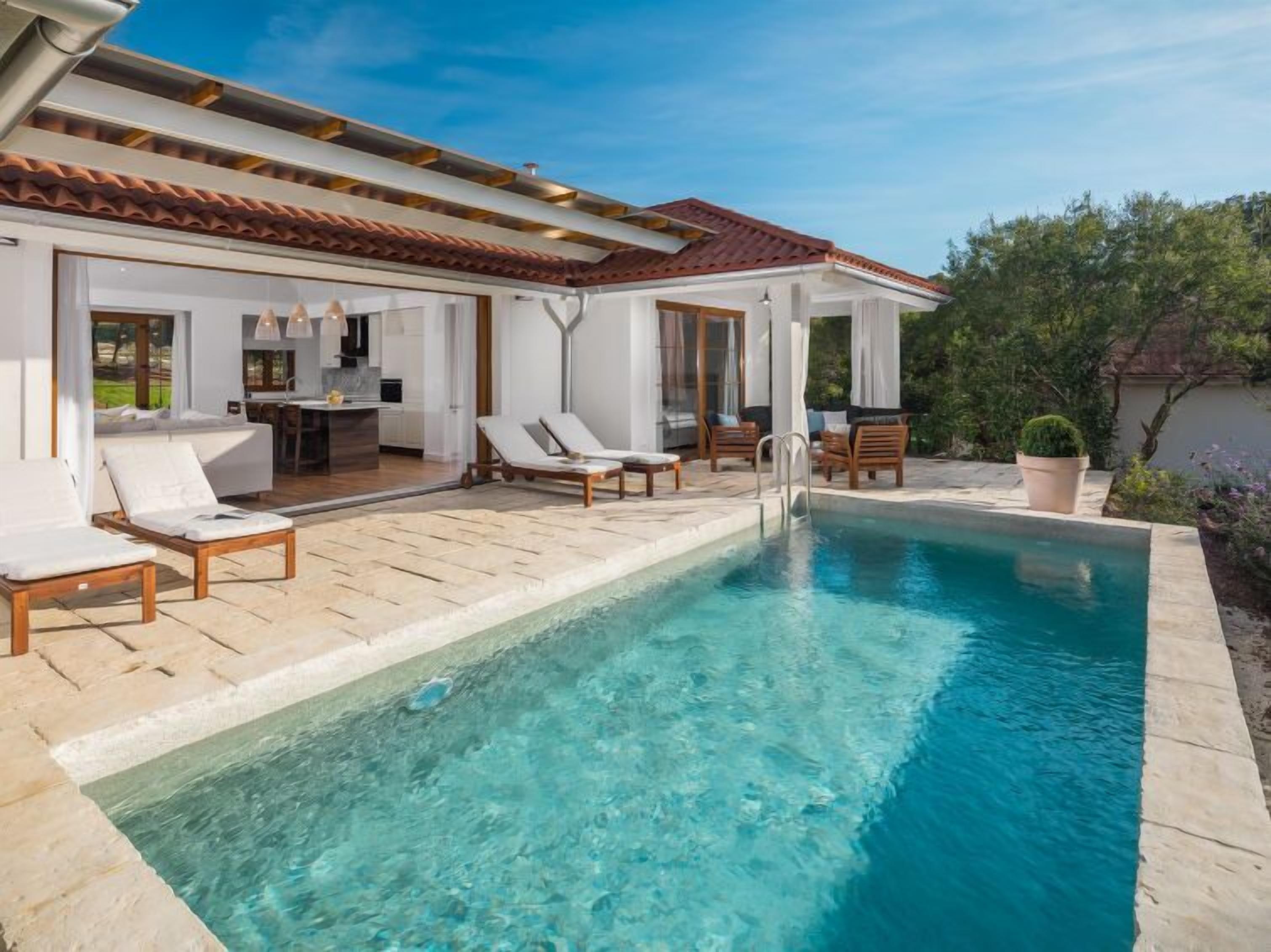 A heated pool