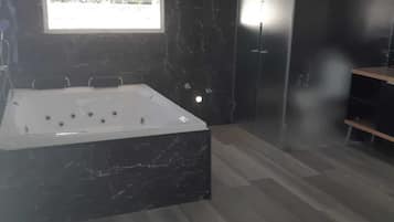 Shower, jetted tub