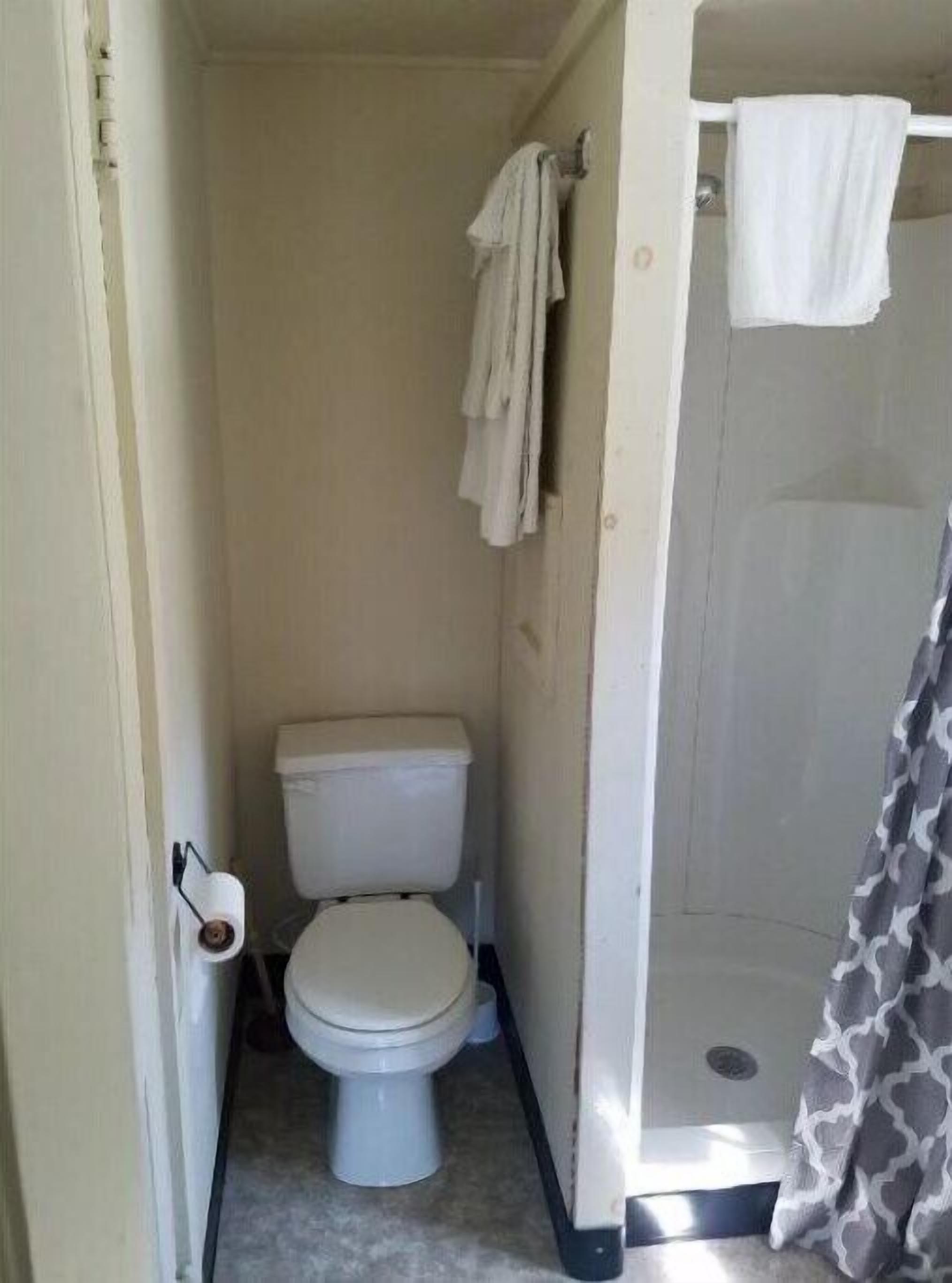 Een douche, zeep