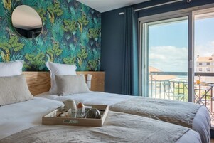 Camas Select Comfort, cofres nos quartos, cortinas blackout