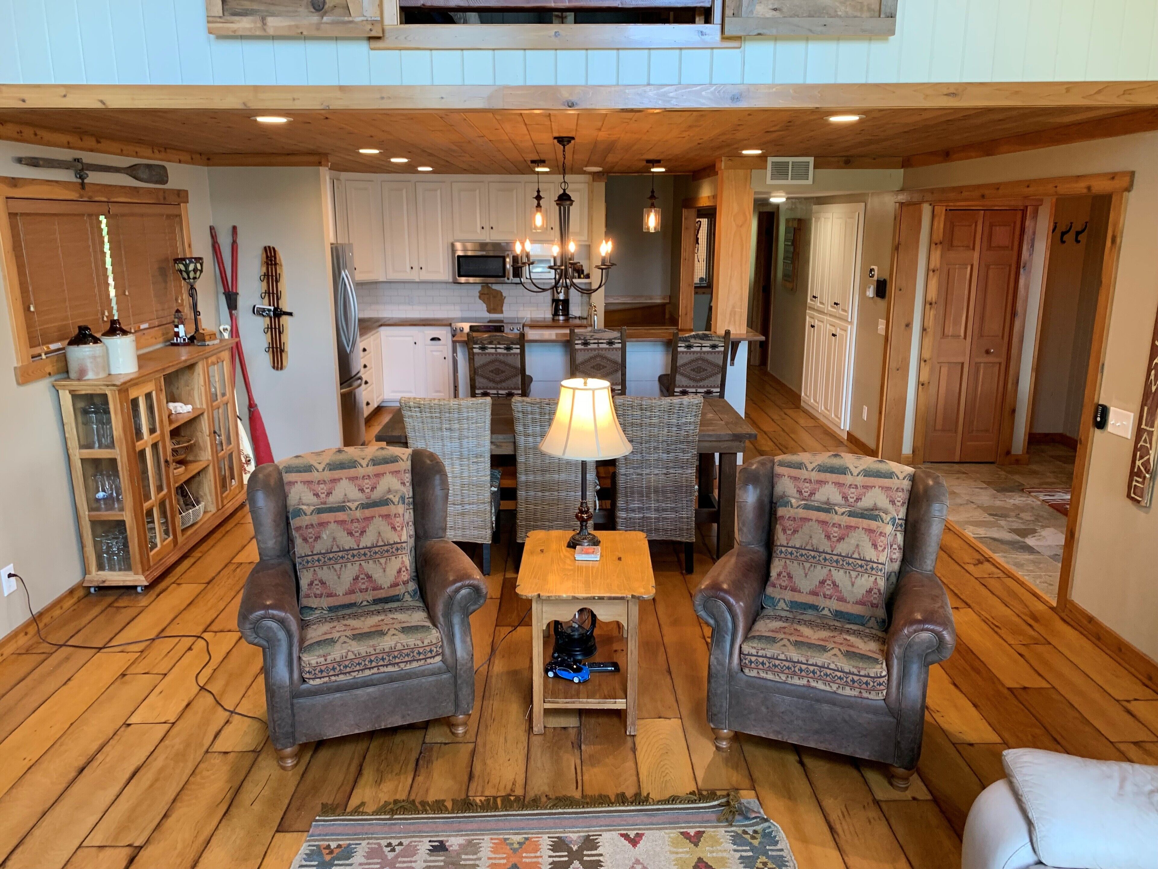Premier cabin on beautiful Balsam Lake, WI, large loft and amazing sunset views!