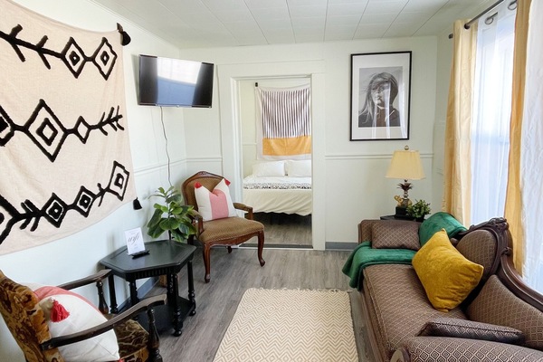 Enjoy the living room after a day exploring the city!