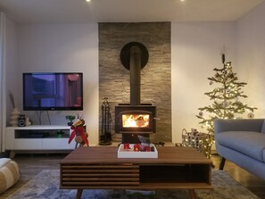 Fernseher, Kamin