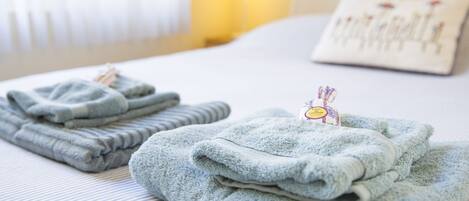 1 bedroom, desk, iron/ironing board, travel cot