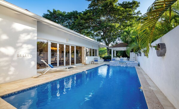 A heated pool