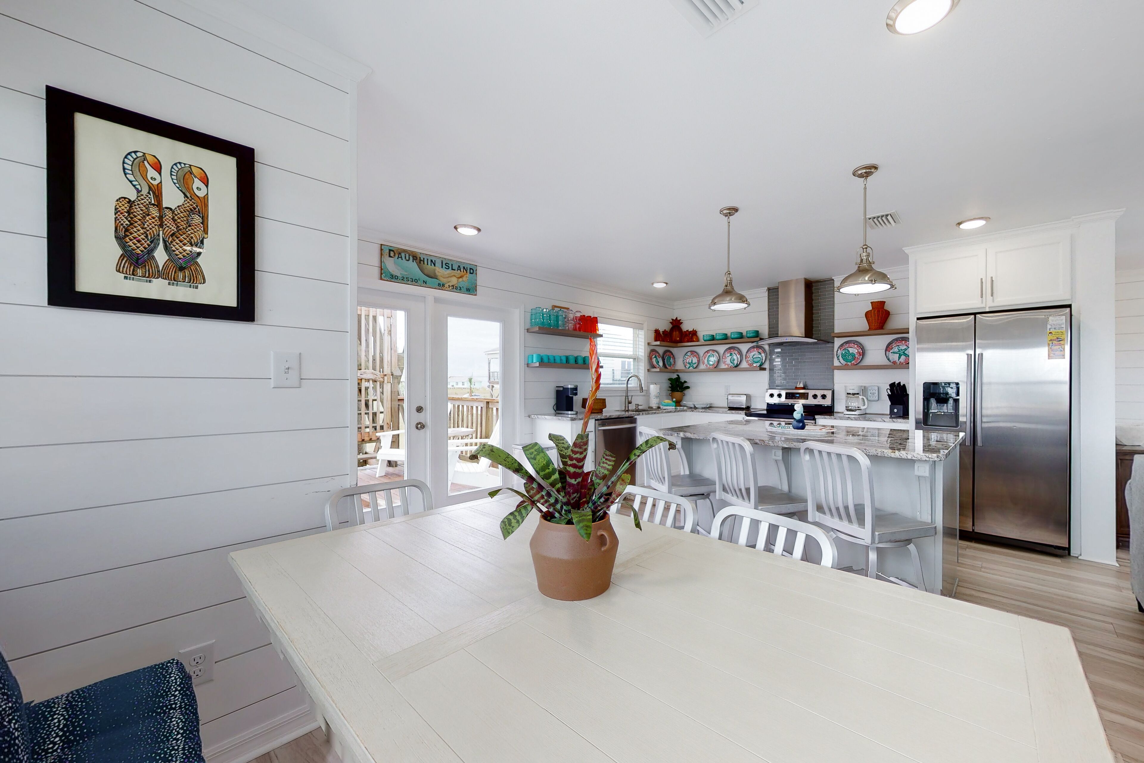 Bay + ocean view home with WiFi, central ac, & decks - snowbirds, dogs welcome
