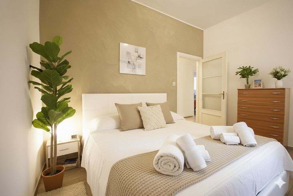 1 bedroom, iron/ironing board, bed sheets