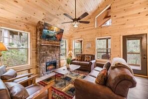 Smart TV, fireplace