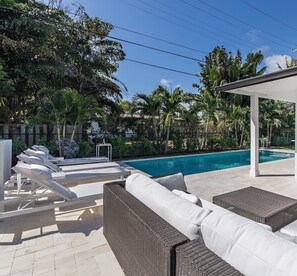 Outdoor pool, a heated pool