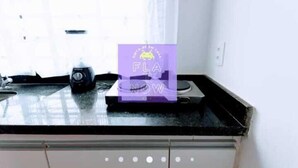 Comfort Studio Suite | Laptop workspace, blackout drapes, iron/ironing board (on request) - Flat Now By FUF (Goiânia)
