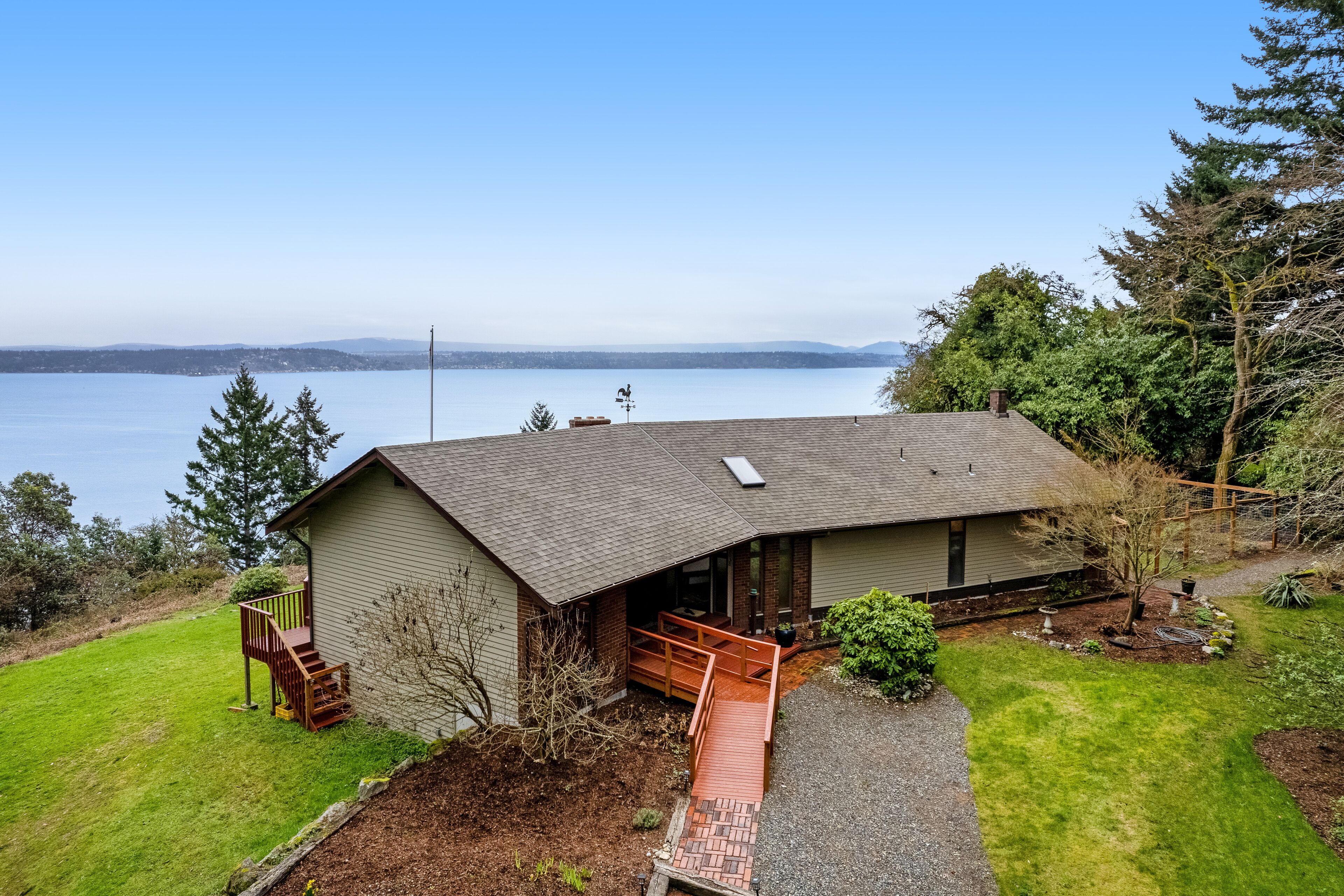 Waterfront home with deck, WiFi, & views of the sound