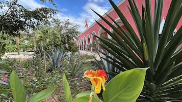 Utomhuspool, öppet 07.00 till 22.00, gratis cabanor och solstolar