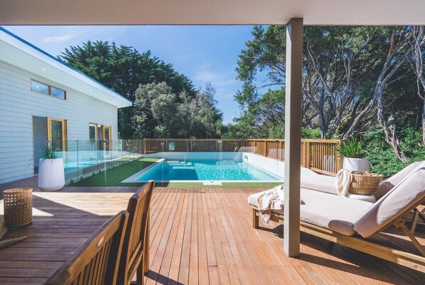A heated pool