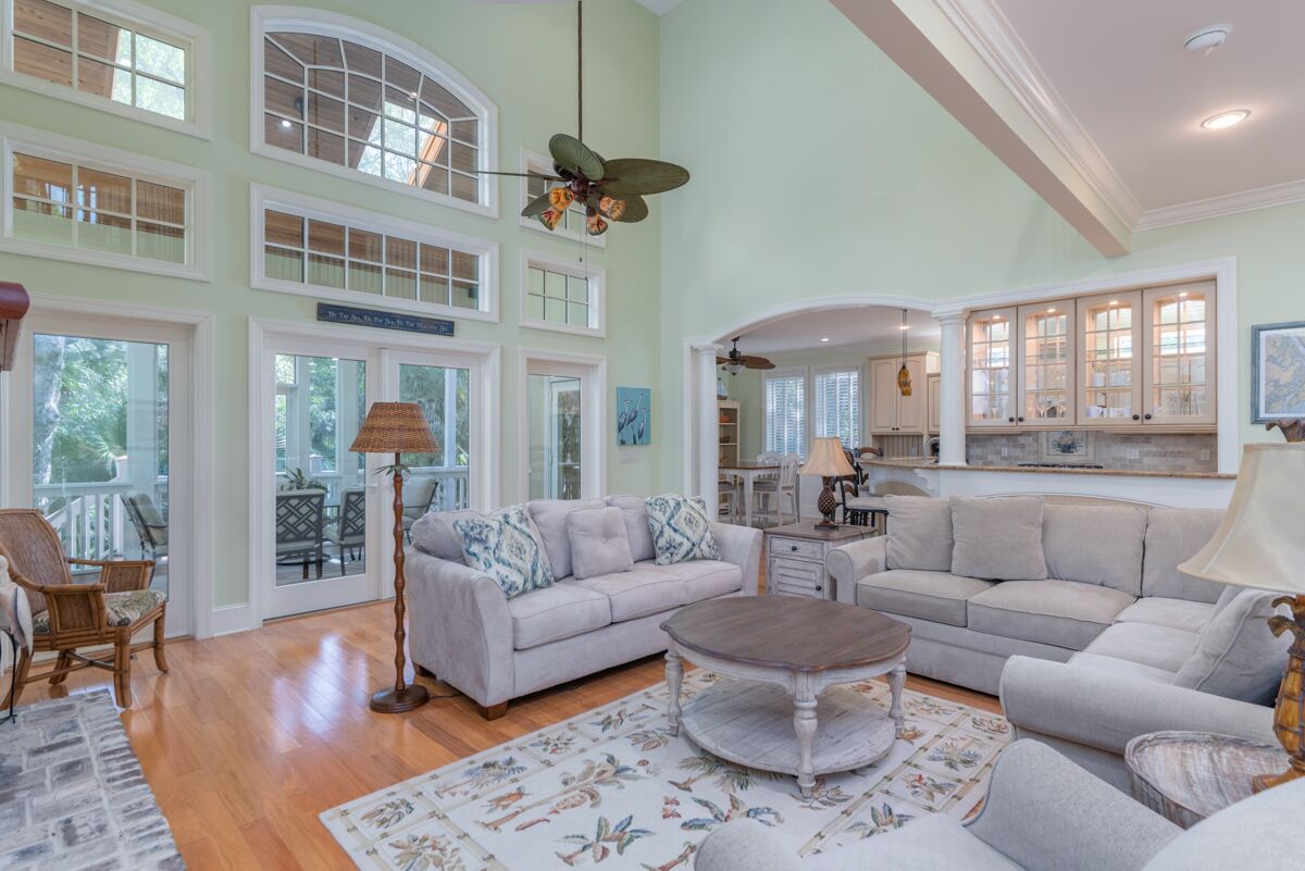 Impeccable 4-bedroom home on Fripp Island with a screened-in porch, elevator, and exercise room