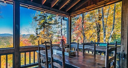 Blue Ridge Luxury Cabin - Views, Hot Tub & Firepit