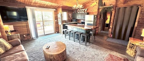 Smart TV y chimenea