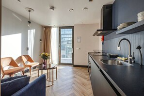 Apartamento, 1 habitación, no fumadores, cocina | 1 dormitorio, ropa de cama hipoalergénica, edredones de plumas