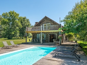 A heated pool