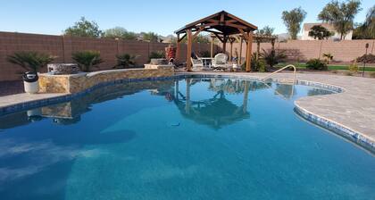 Stunning lg home with backyard Oasis with pool & hot tub. 4000 sqft on 1/3 acre.