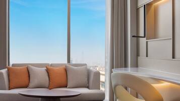 Habitación Premier, 1 cama de matrimonio grande, fumadores, vistas a la ciudad (City View) | Ropa de cama de alta calidad, colchones viscoelásticos, minibar