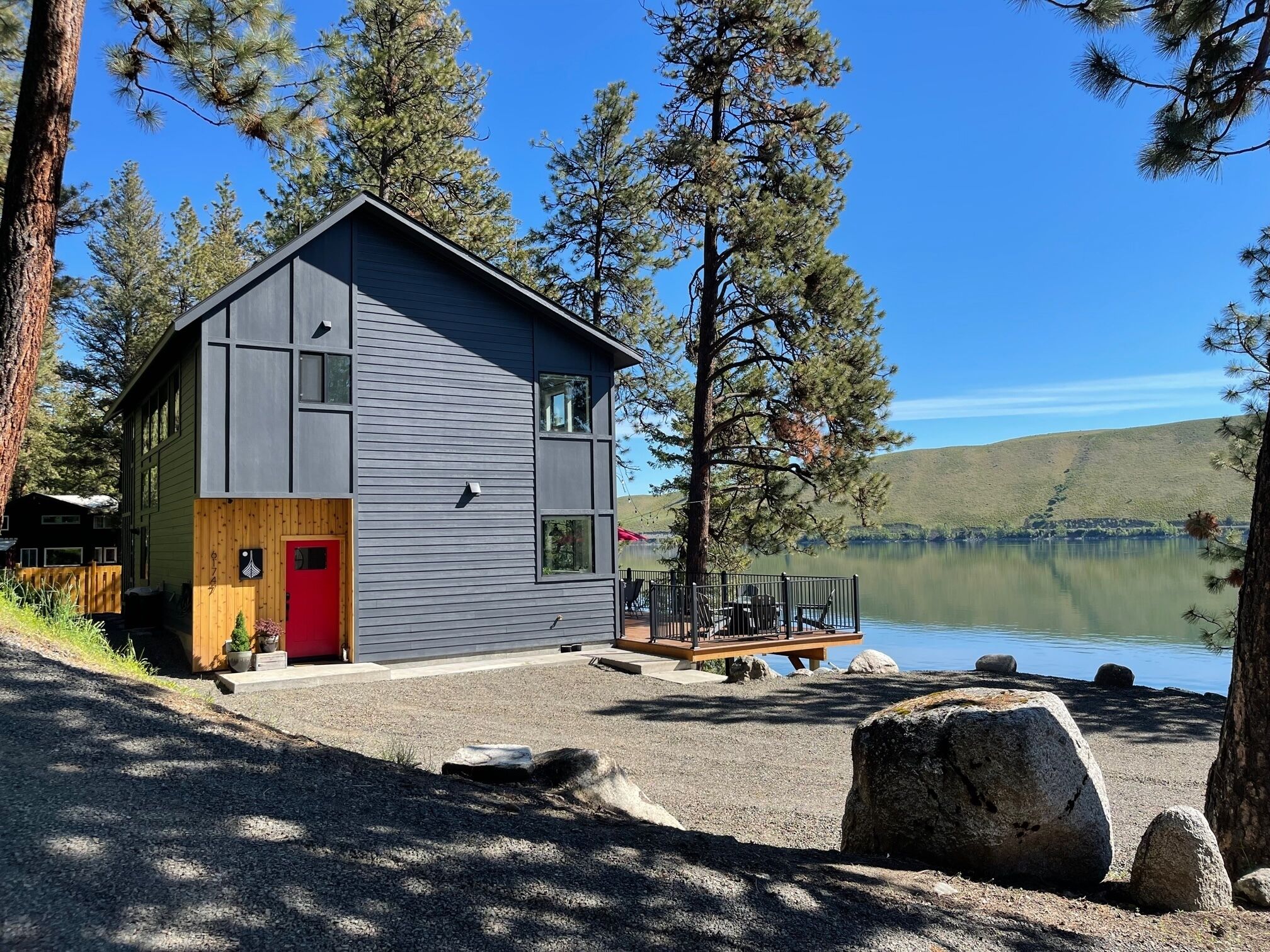Beautiful new home at Wallowa Lake with dock.
