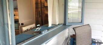 Cottage steps away from Newfound Lake. Relax and enjoy the view.